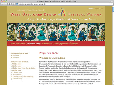 West Östlicher Diwan Festival Weimar